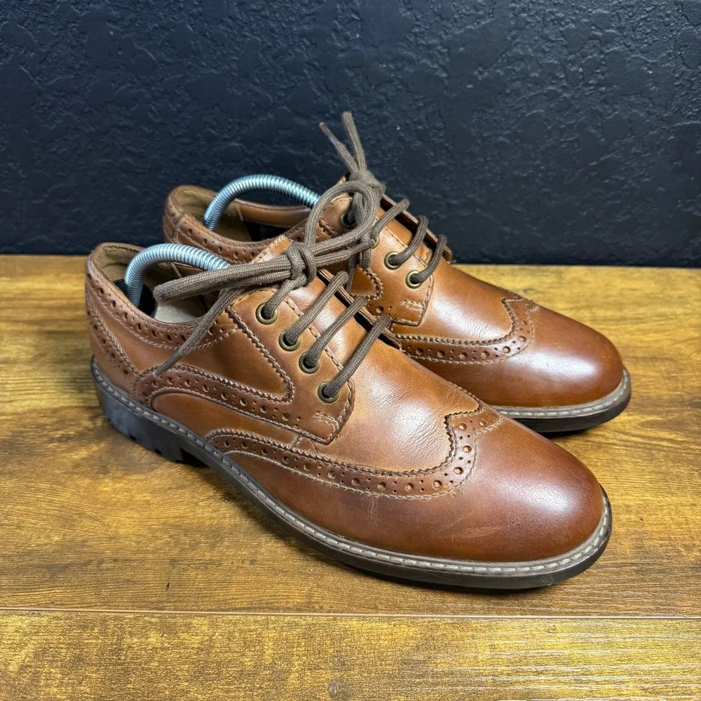 Clarks Batcombe Lord 261293517070 Brown Leather Wingtip Brogue Mens Size 8